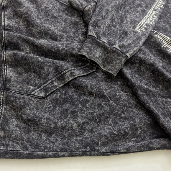 Alpha Delta Pi black acid wash sorority hoodie sweatshirt size Large - Picture 4 of 10